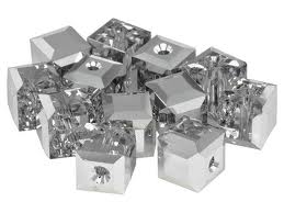 Dreamtime Crystal DC 5601 Cube Beads 8mm Crystal Comet Argent Light